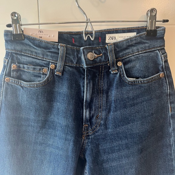 NWT Zara The Slim Turned Hem Jean Size 2 - Picture 2 of 15